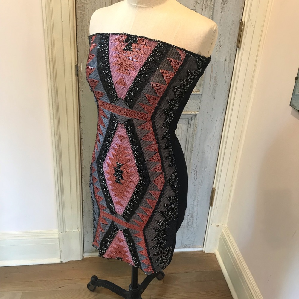 Romeo and Juliet sequin strapless dress size small